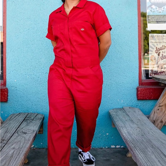 Red Women's Jumpsuit - Picture 1 of 4